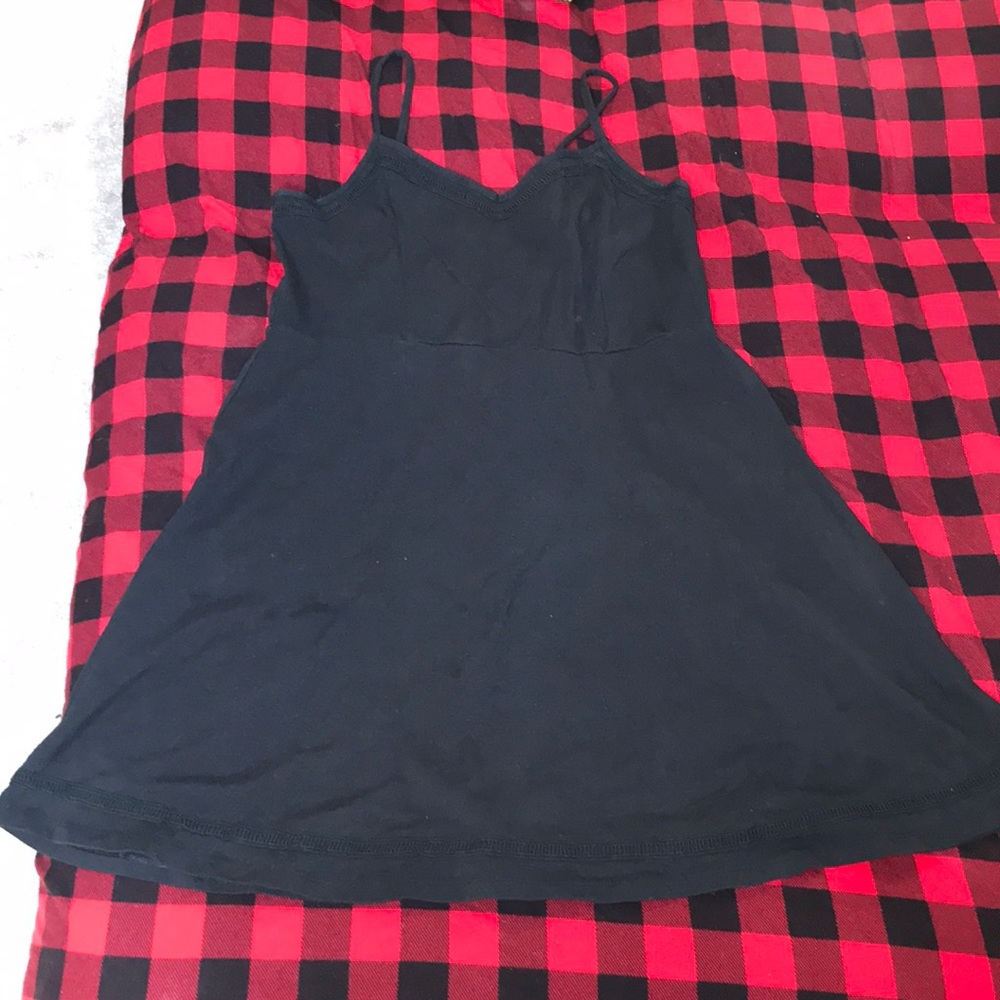 Black spaghetti strap dress